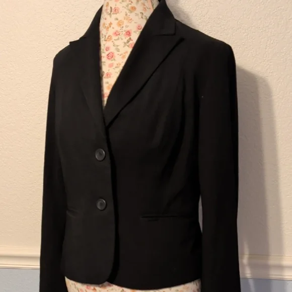 Classic Black Women's Blazer; Double Button With Mini Pockets - Picture 2 of 4